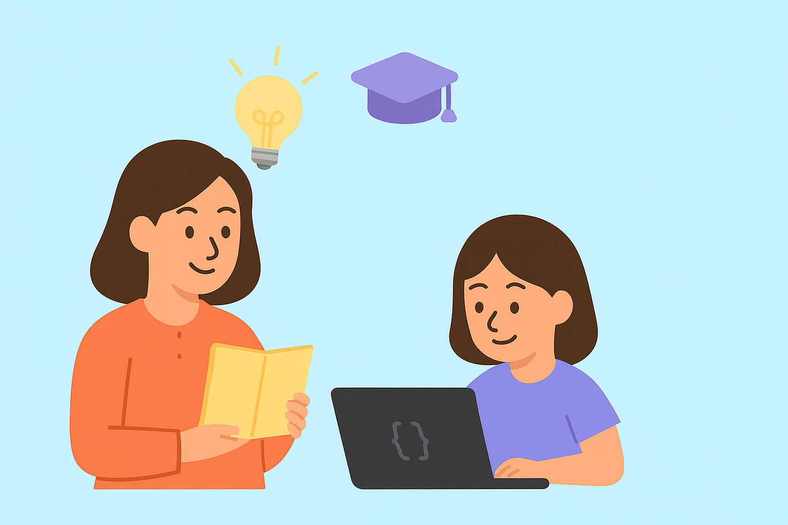 Family learning about AI