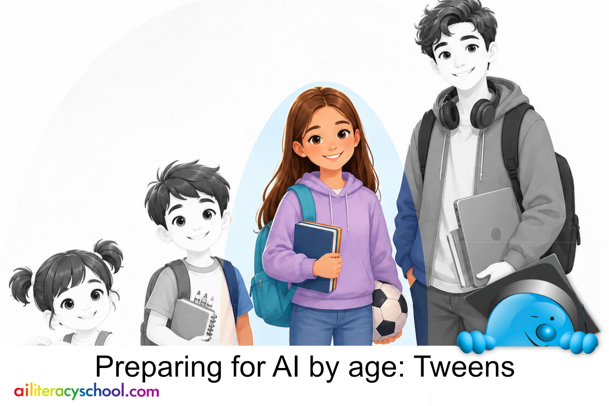 How do parents prepare tweens for AI?